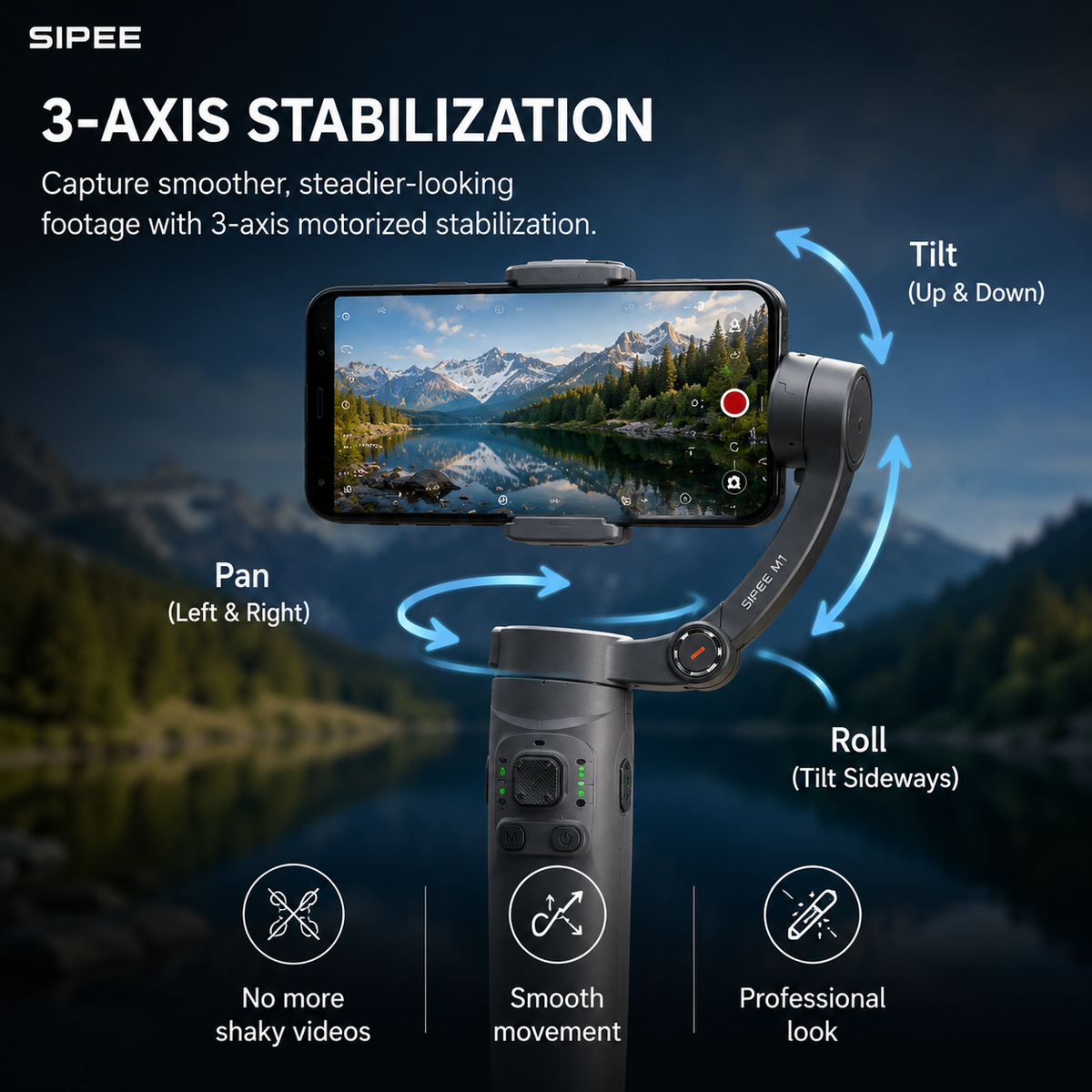 M1 3-Axis Smartphone Gimbal Stabilizer