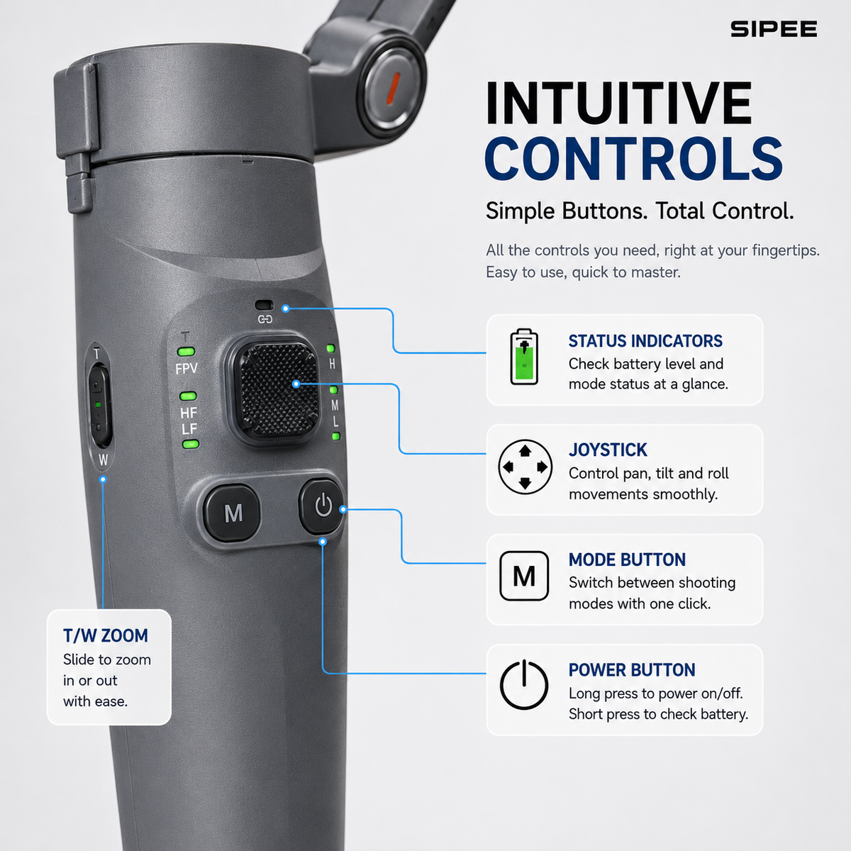 M1 3-Axis Smartphone Gimbal Stabilizer