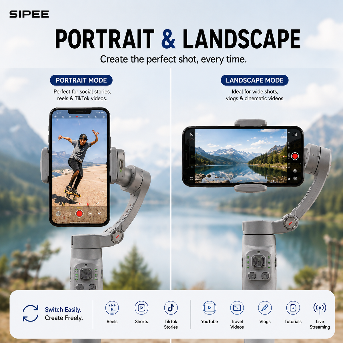 M1 3-Axis Smartphone Gimbal Stabilizer