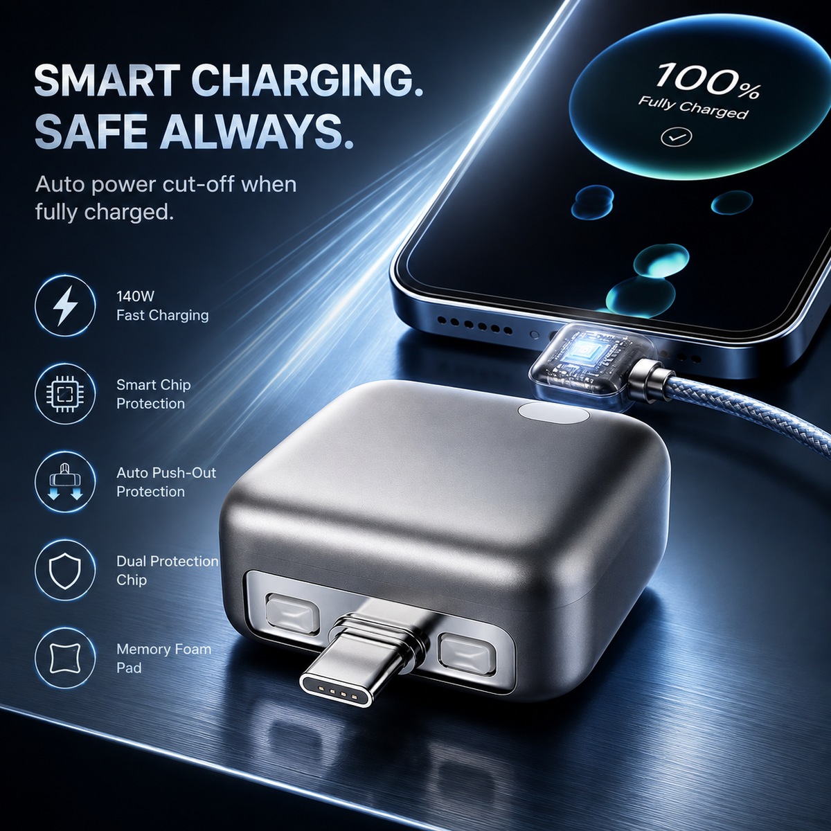 Smart Auto-Disconnect Charger Adapter