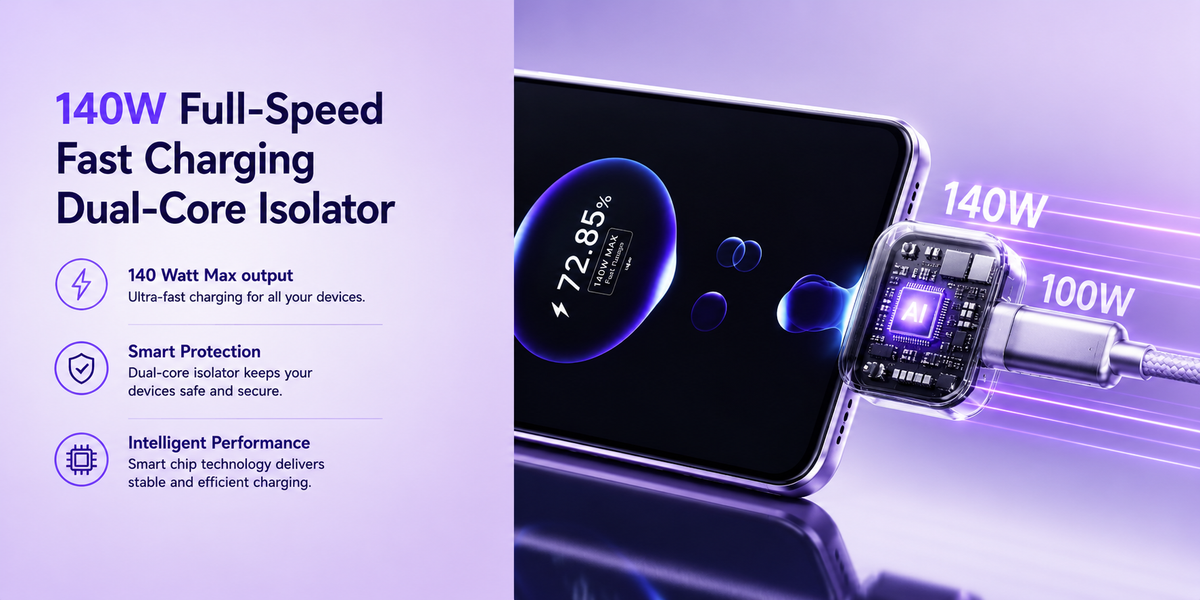 140W High-Speed USB-C Charging