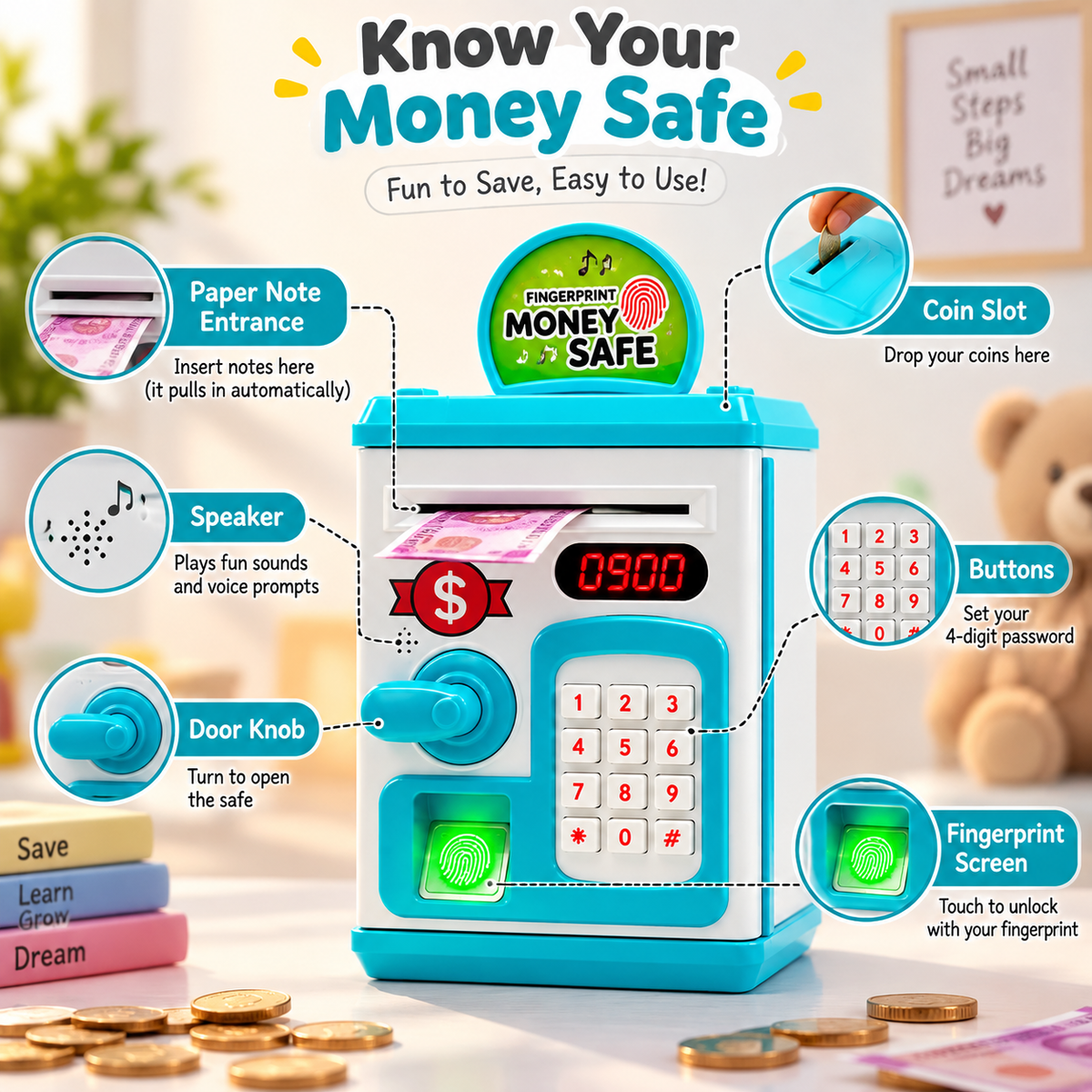 ATM Piggy Bank for kids