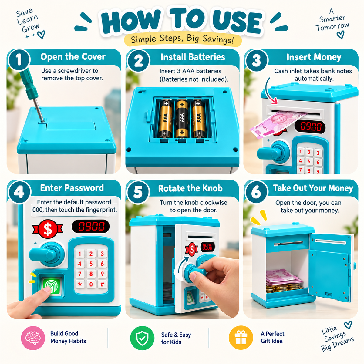 ATM Piggy Bank for kids
