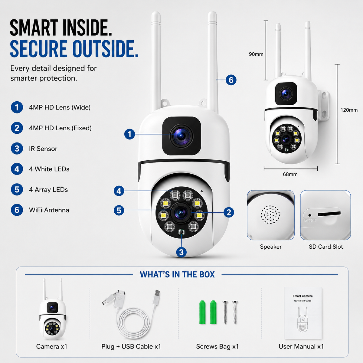 360° Dual-Lens Wi-Fi Security Camera