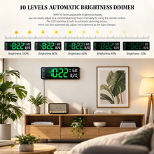 Digital Wall Clock With Remote Control