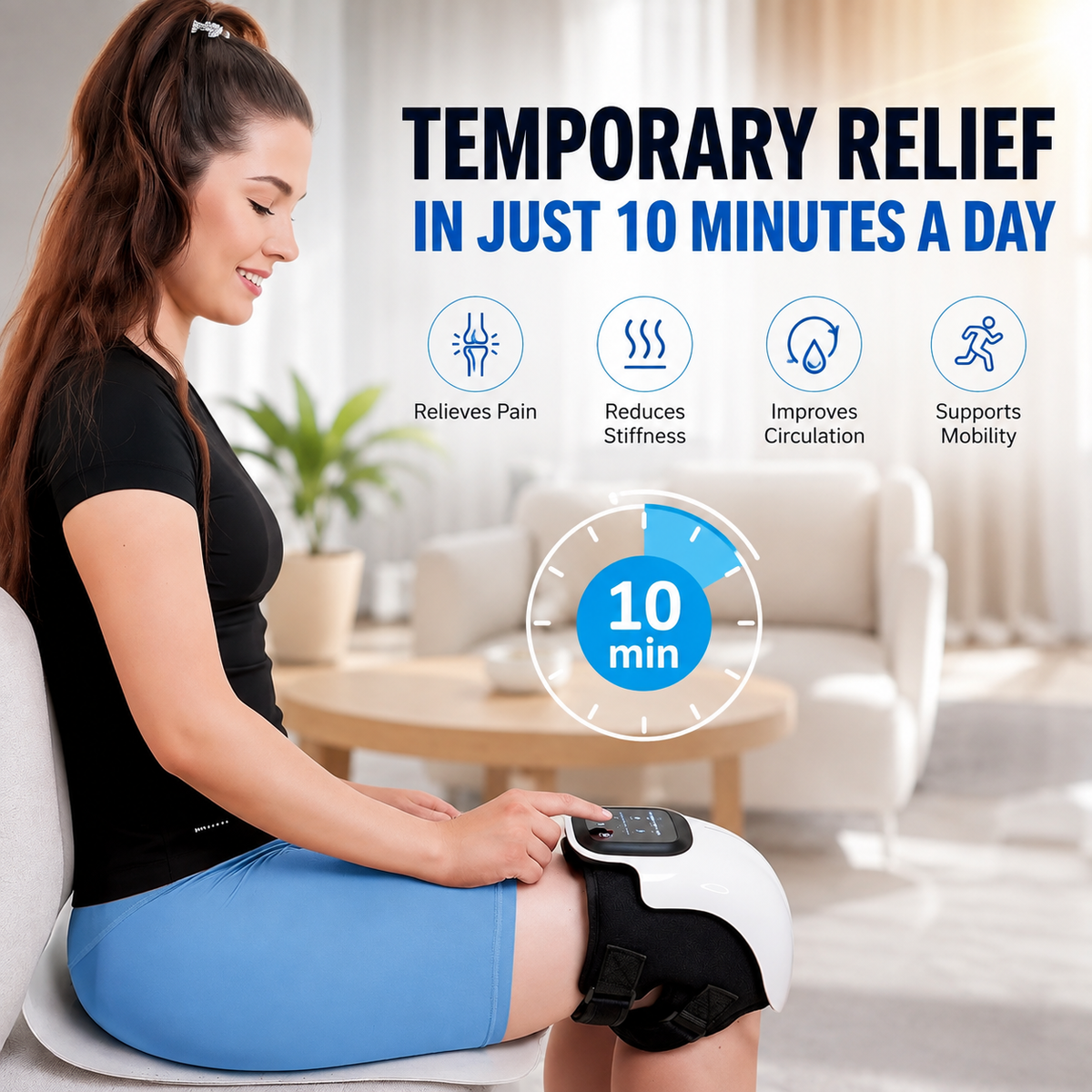 Cordless Knee Massager – 3 Massage Modes